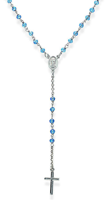 Amen Originálne strieborný náhrdelník Sky Blue Crystal CROBC4