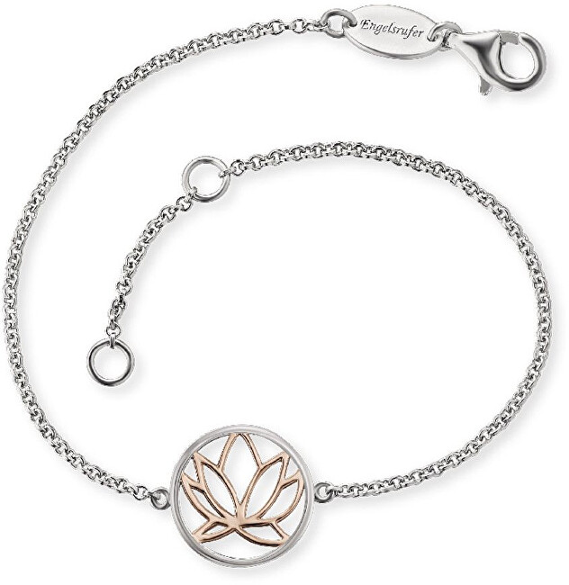 Engelsrufer Strieborný náramok s lotosovým kvetom ERB-LILLOTUS-BI