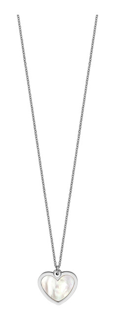 Esprit Oceľový náhrdelník s perleťovým srdiečkom ESNL01412145