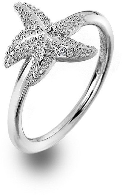 Hot Diamonds Luxusný strieborný prsteň s pravým diamantom Daisy DR213 51 mm