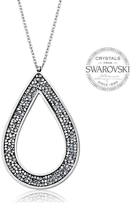 Levien Krásny náhrdelník s kryštálmi SS Rocks Pear 49 crystal