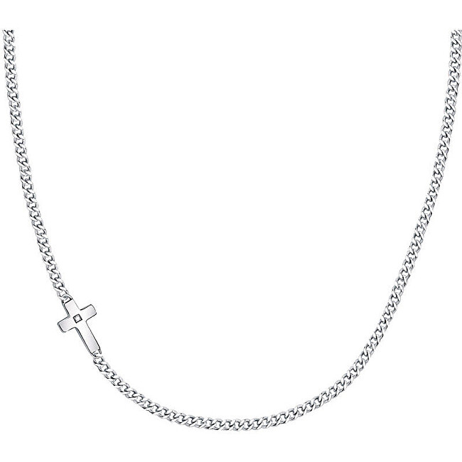 Morellato Oceľový náhrdelník s krížom Cross SKR62