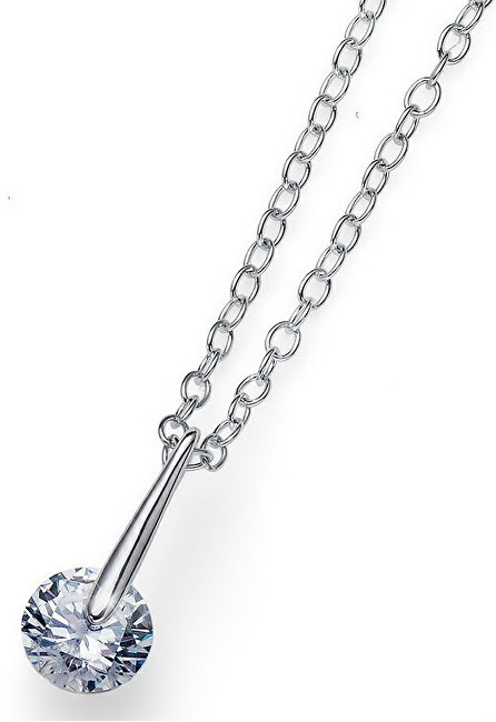 Oliver Weber Strieborný náhrdelník s kryštálom Wheely 61136 (retiazka, prívesok)