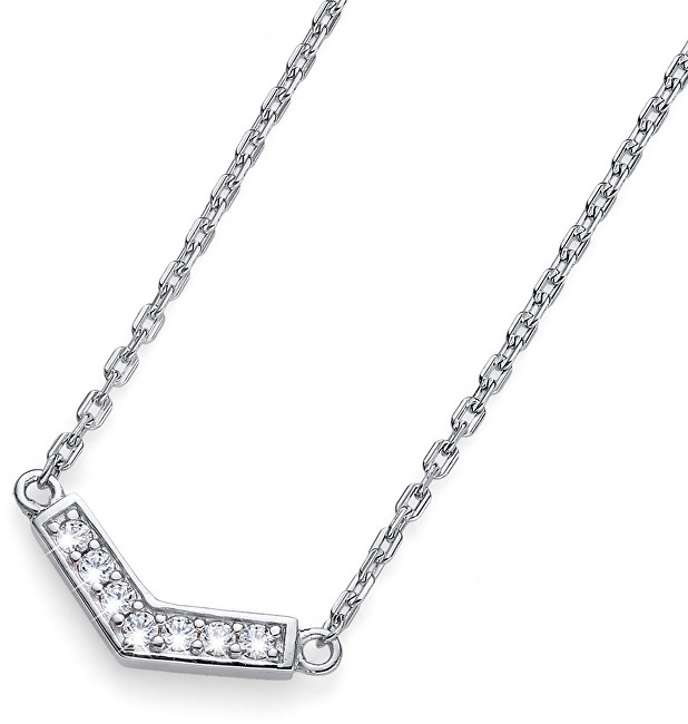 Oliver Weber Strieborný náhrdelník s kryštálmi Bend 61145