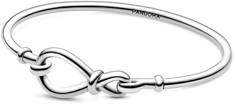 Pandora Pevný strieborný náramok Uzol nekonečna 598893C00 16 cm