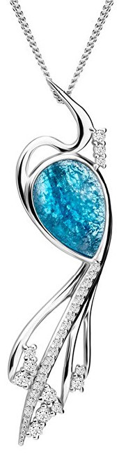 Preciosa Elegantný náhrdelník Ines Matrix modrý 6109 29 (retiazka, prívesok)