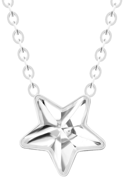 Preciosa Oceľový náhrdelník s hviezdičkou Virgo 7342 00