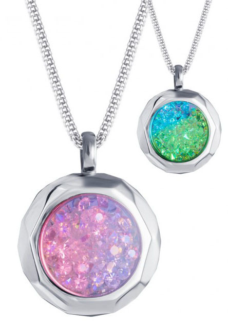 Preciosa Oceľový náhrdelník s kryštálmi Duo Colour 7313 70