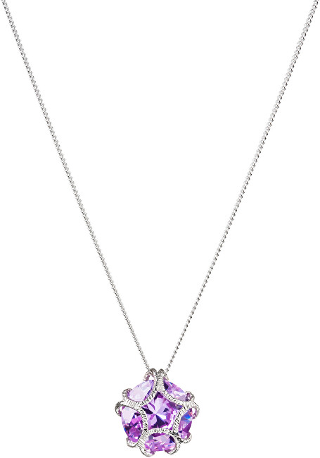 Preciosa Strieborný náhrdelník s trblietavým príveskom Fine 5063 56