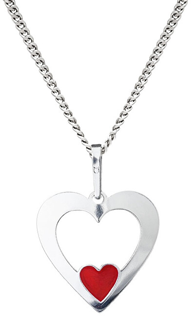 Praqia Jewellery Romantický strieborný náhrdelník Desire KO6013_CU035_50_A_RH (retiazka, prívesok)