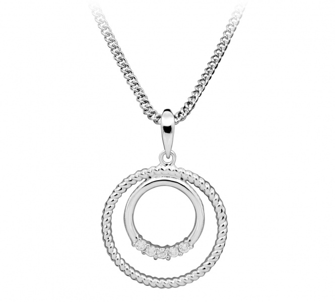 Silver Cat Módny náhrdelník so zirkónmi SC389
