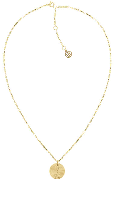 Tommy Hilfiger Elegantný pozlátený náhrdelník s príveskom 2780590