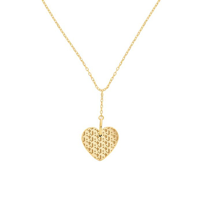Tommy Hilfiger Pozlátený náhrdelník s príveskom srdca TH2780288