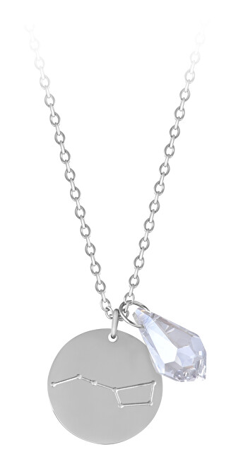 Troli Oceľový náhrdelník Lev sa zirkónom (retiazka, 2x prívesok)