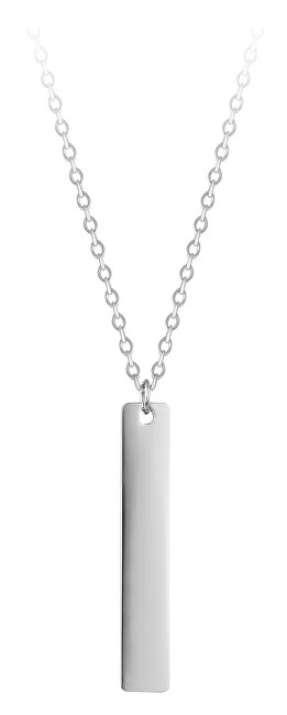 Troli Oceľový náhrdelník s podlhovastým príveskom