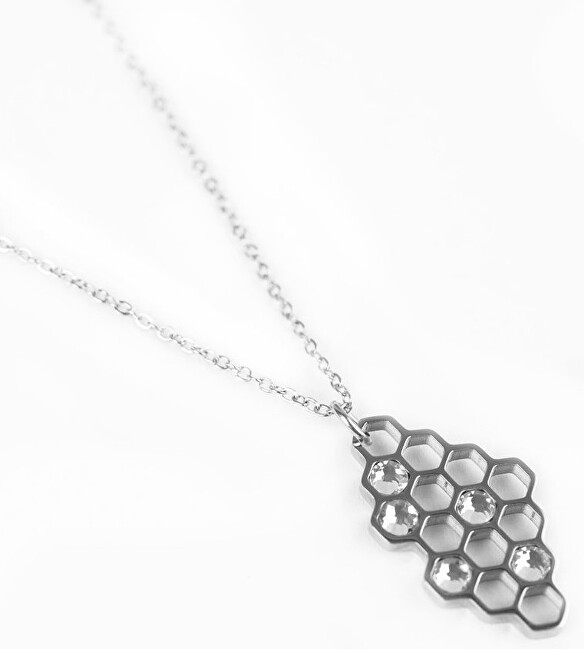 Vuch Dizajnový oceľový náhrdelník Bee Silver