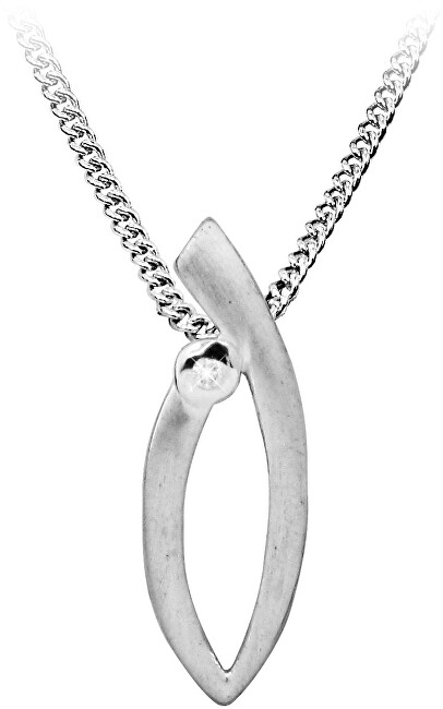 Art Diamond Strieborný náhrdelník s diamantom DAGS807   50