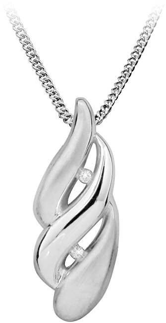Art Diamond Strieborný náhrdelník s diamantmi DAGS814   50