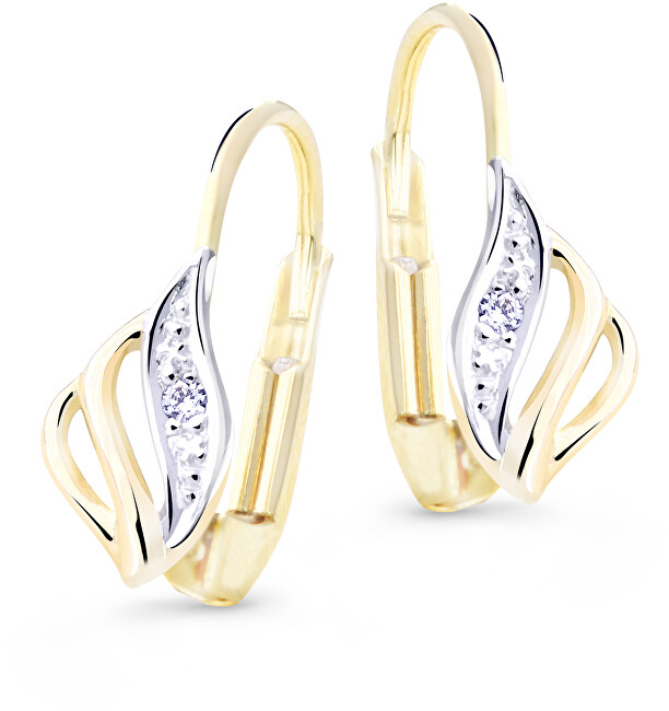 Cutie Diamonds Luxusné bicolor náušnice zo zlata s briliantmi DZ8024-55-00-X-1