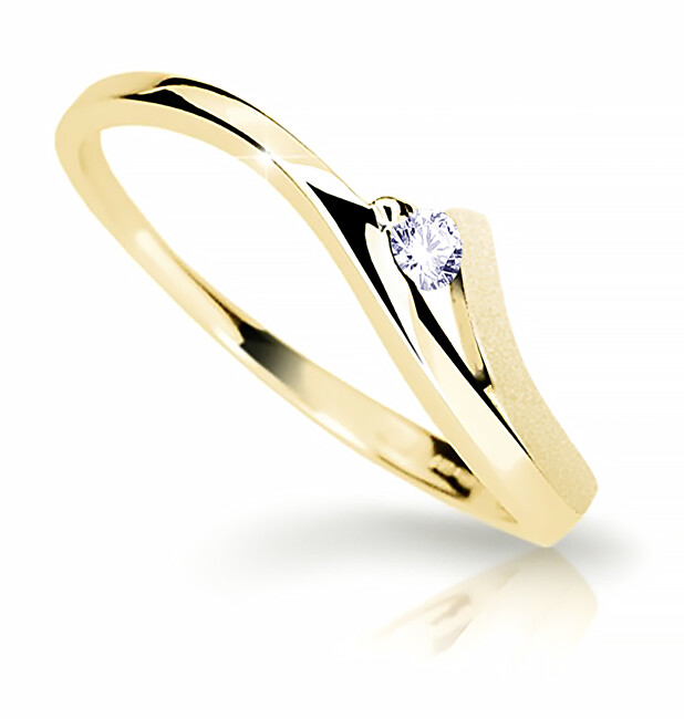 Cutie Diamonds Pôvabný prsteň zo žltého zlata s briliantom DZ6818-1718-00-X-1 48 mm