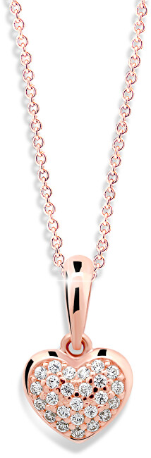 Cutie Jewellery Prívesok v tvare srdca z ružového zlata Z6295-2383-40-10-X-4