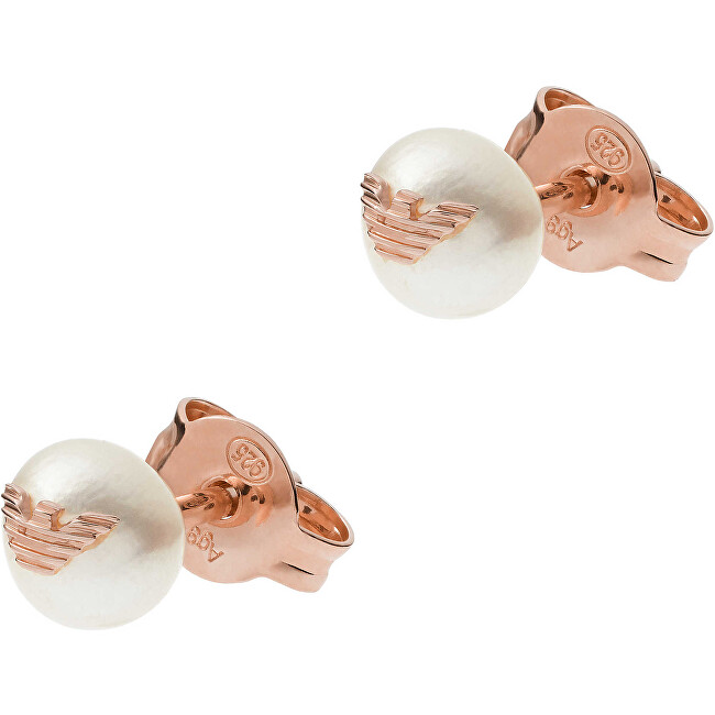Emporio Armani Elegantné perlové náušnice s logom EG3491221