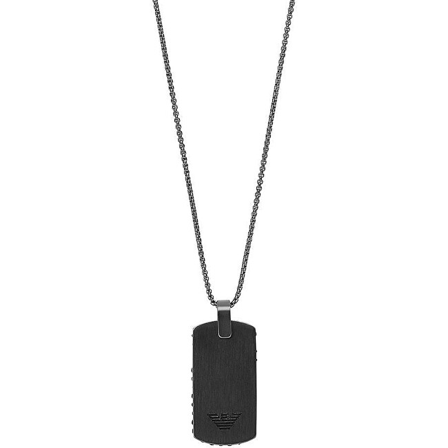 Emporio Armani Nadčasový oceľový náhrdelník Psie známka EGS2847060