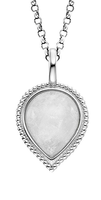 Engelsrufer Strieborný náhrdelník s mesačným kameňom Pure Drop ERN-PUREDROP-MO (retiazka, prívesok)