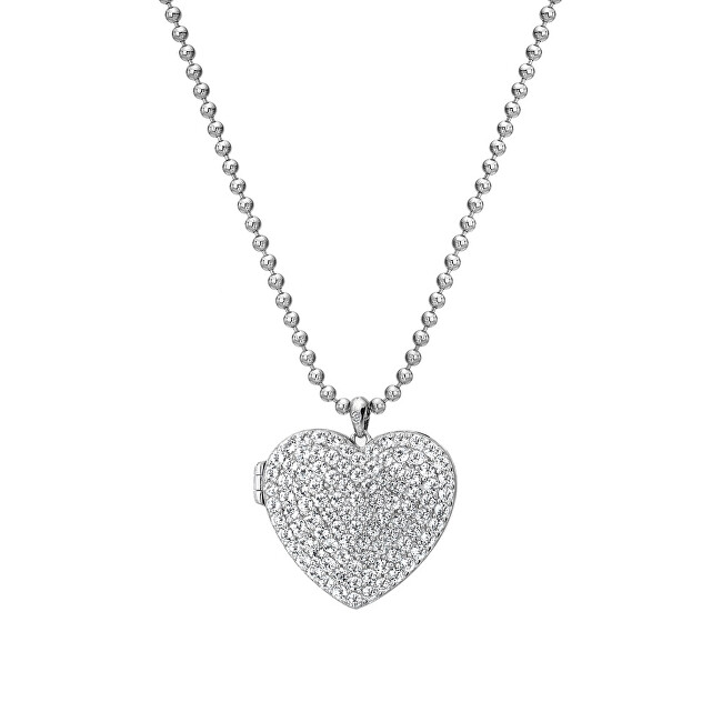 Hot Diamonds Strieborný srdiečkový náhrdelník s diamantom Memories Heart Locket DP770