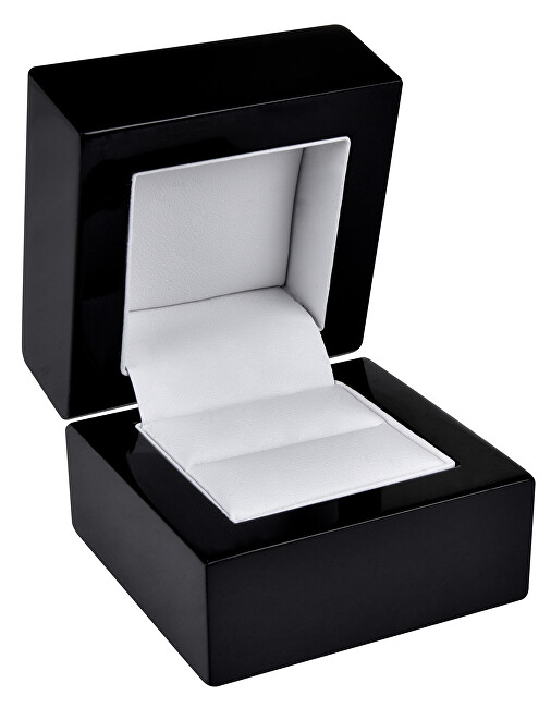 JK Box Čierna drevená krabička na prsteň BB-2   A25