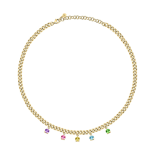 Morellato Luxusný pozlátený náhrdelník s kryštálmi Poetica SAUZ01