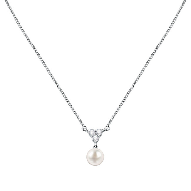 Morellato Pôvabný strieborný náhrdelník s perlou Gioia SAER50