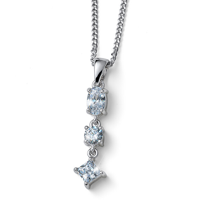 Oliver Weber Trblietavý strieborný náhrdelník s kubickou zirkóniou Achive 61195 (retiažok, prívesok)