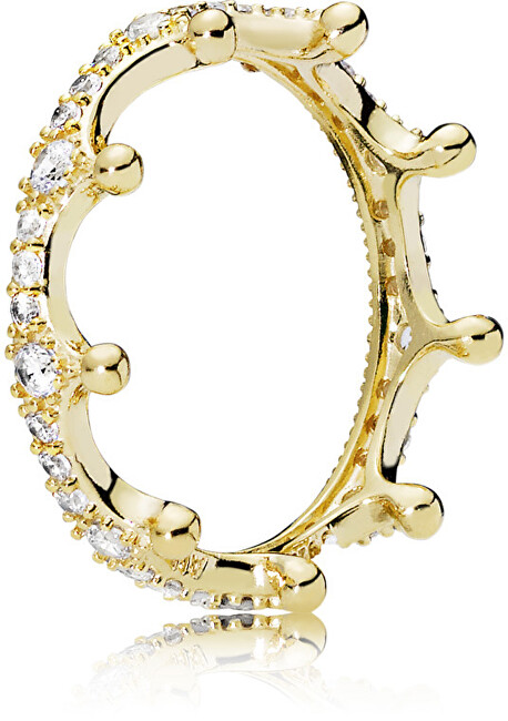Pandora Prekrásny pozlátený prsteň Začarovaná koruna Shine 168654C01 60 mm