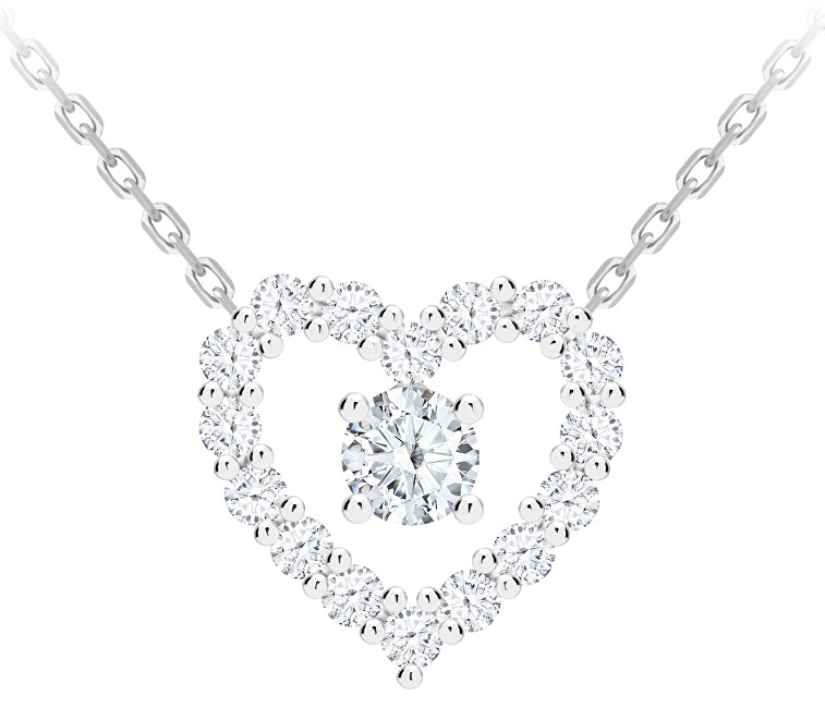 Preciosa Romantický strieborný náhrdelník First Love s kubickou zirkónia Preciosa 5302 00
