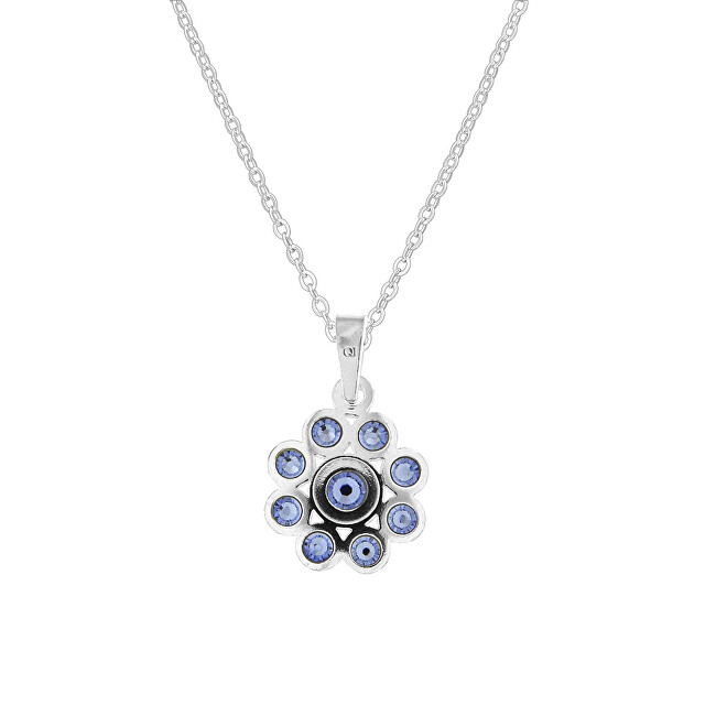 Praqia Jewellery Strieborný náhrdelník s kvetinovým príveskom Mia KO6086_BR030_45_RH (retiazka, prívesok)
