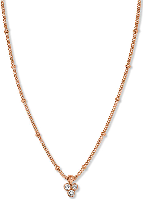 Rosefield Pozlátený náhrdelník s trojitým kryštálom Swarovski Toccombo JTNTRG-J443