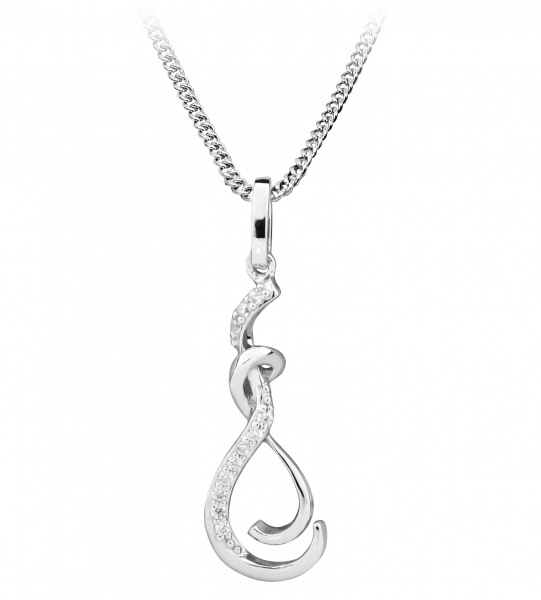 Silver Cat Elegantný náhrdelník so zirkónmi SC429