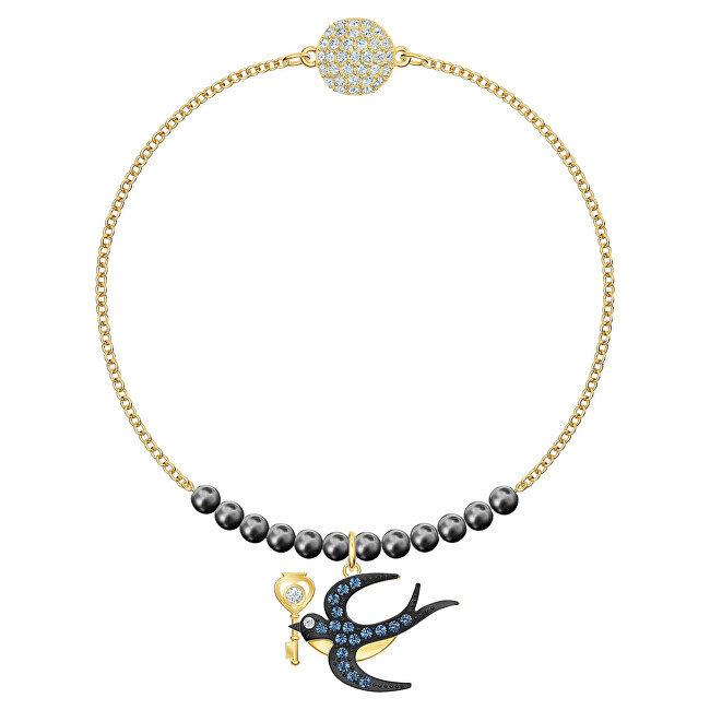 Swarovski Pozlátený náramok s perlami a kryštály Swarovski Remix 5494381, 5515998 18 cm