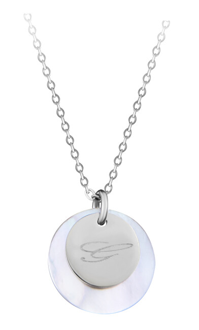 Troli Elegantný oceľový náhrdelník s príveskami písmeno  G 