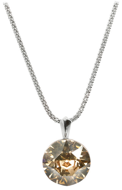 Levien Strieborný náhrdelník Dentelle Crystal Golden Shadow