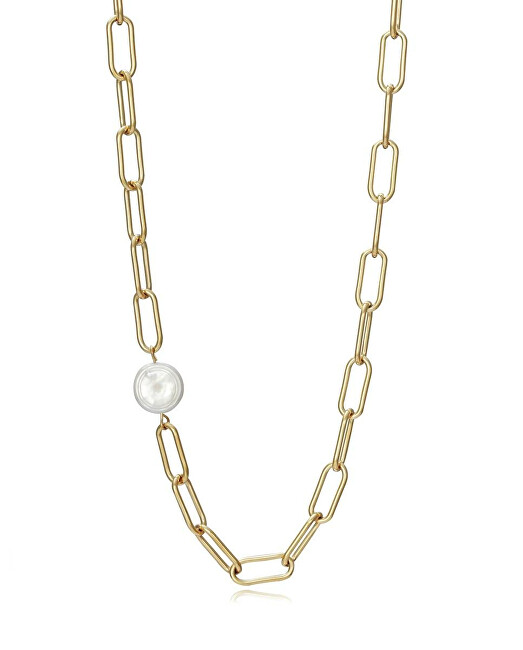 Viceroy Nadčasový pozlátený náhrdelník s perlou Chic 1317C01012