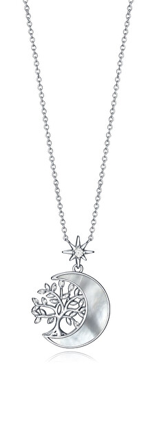 Viceroy Štýlový strieborný náhrdelník s mesiacom a stromom života Trend 13002C000-90