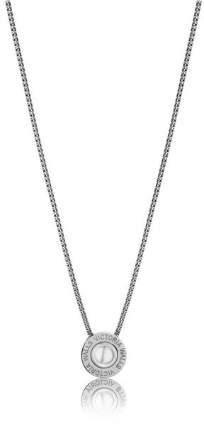 Victoria Walls Pôvabný oceľový náhrdelník s perlou VN1091S
